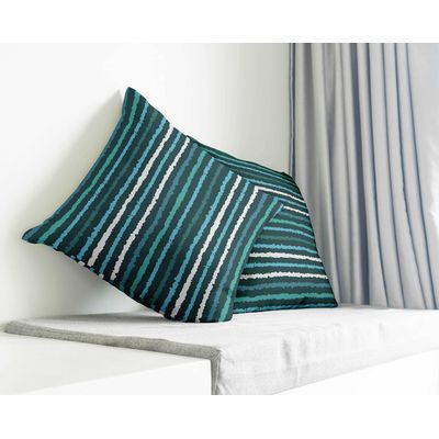 Capas de Almofada Decorativas Estampadas Tema Azul - Vargottam 45,72 Cm × 45,72 Cm – Quadrado / Azul
