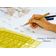 Gabarito e Ferramentas para Desenho de Jóias, Estêncil para Gemas em Vários Tamanhos - Pacote com 6 Peças - Traceease Amarelo