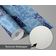 Papel de Parede Estampa Patch de Folhas - Estilo Asiático, Vinil Autoadesivo, Fácil Aplicação para Quarto e Sala - Azul - S4Sassy 63,5 cm (L) × 609,6 cm (C) / Azul - Vinil Texturizado