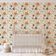 Adesivo de Parede Vinil Removível Vida Marinha Aquarela Conchas e Estrelas-do-Mar Laranja Mural para Banheiro, Lavanderia, Closet - S4Sassy 63,5 cm (L) × 609,6 cm (C) / Laranja - Vinil Liso
