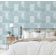 Papel de Parede Patchwork com Pesponto, Estilo Asiático, Vinil Autoadesivo, DIY Fácil para Quarto e Sala - Azul - S4Sassy 63,5 cm (L) × 152,4 cm (C) / Azul - Vinil Texturizado