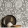Papel Parede Autoadesivo Boho, Floral Paisley, Vinil Impermeável, Cinza, Removível, Ideal para Locatários/Quarto e Sala de Jantar - S4sassy 63,5 cm (L) × 152,4 cm (C) / Cinza - Vinil Texturizado