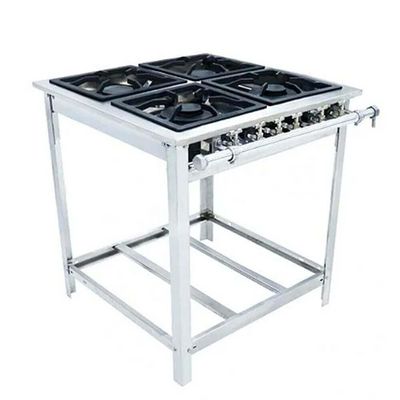 Fogão Industrial Venâncio 4 Bocas Baixa Pressão Extra Inox S-painel Ei4 15294