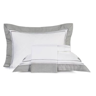 Jogo De Cama King 4 Peças Altenburg Cetim 300 Fios Essential Cinza