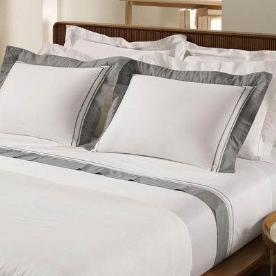 Jogo De Cama King 4 Peças Altenburg Cetim 300 Fios Essential Cinza