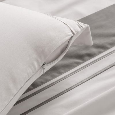 Jogo De Cama King 4 Peças Altenburg Cetim 300 Fios Essential Cinza