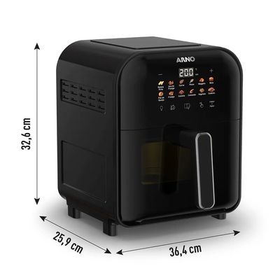 Fritadeira Air Fryer Easy Fry Turbo AFI6 1735W 6 Litros Arno Preto / 127V