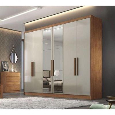Guarda Roupa Casal - Linea -cumaru/fendi - Novo Horizonte