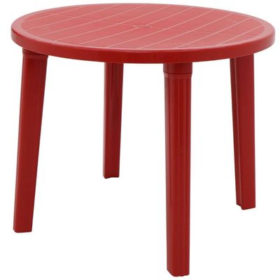 Mesa Plástica Tramontina 89x72cm Desmontável Vermelha Polipropileno Summa Cassino