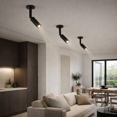 Kit 2 Spots Neo Sobrepor Iluminação Direcionável 15cm Preto Alumínio G9 Dital
