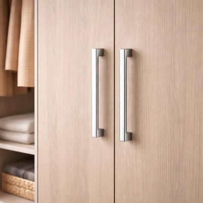 Kit 10 Puxadores Alça Zamac Cromado 128mm Linea para Móveis Armários Gavetas Cozinha