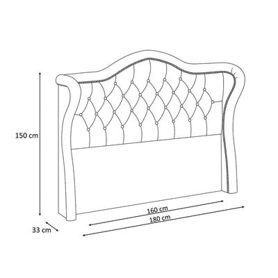 Cabeceira Casal Queen 160 Cm Orgânica Milão Linho Cinza Claro - Nexta Casa
