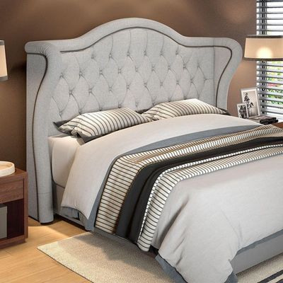 Cabeceira Casal Queen 160 Cm Orgânica Milão Linho Cinza Claro - Nexta Casa