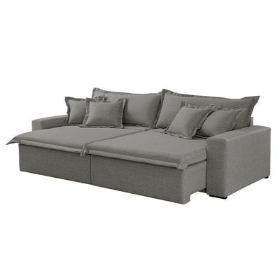 Sofá Montreal Linho 02 Módulos De 80cm B25cm Meu Sofá Online A230 Linho Cinza