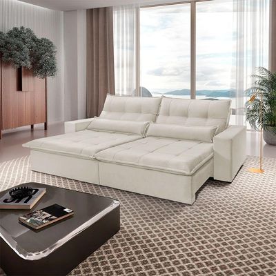 Sofá Grecia Linho 02 Módulos De 120m B25cm Meu Sofá Online A302 Linho Branco