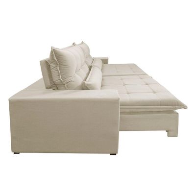 Sofá Grecia Linho 02 Módulos De 120m B25cm Meu Sofá Online A302 Linho Branco