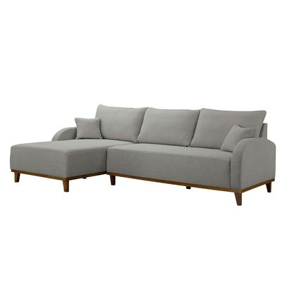 Sofá Albano Linho 250cm Chaise Lado Esquerdo Meu Sofá Online A230 Linho Cinza