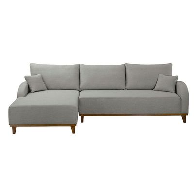 Sofá Albano Linho 250cm Chaise Lado Esquerdo Meu Sofá Online A230 Linho Cinza