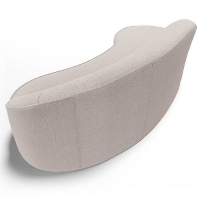 Sofá Living 3 Lugares 210cm Braço Direito Mozart D06 Bouclê Bege - Mpozenato