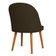 Kit 06 Cadeiras Poltrona De Jantar Luna Suede Marrom Pés Palito Castanho - Pallazio