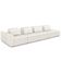 Sofá Ilha E Puff Sala Living 465cm Siesta M22 Boucle Bege Claro - Mpozenato
