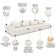 Sofá Ilha E Puff Sala Living 465cm Siesta M22 Boucle Bege Claro - Mpozenato