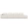 Sofá Ilha E Puff Sala Living 465cm Siesta M22 Boucle Bege Claro - Mpozenato