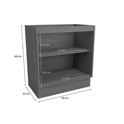 Balcão Cozinha Modulado Vibra T624 C/ 2 Portas S/tampo 80cm Canela Lacca Kappesberg