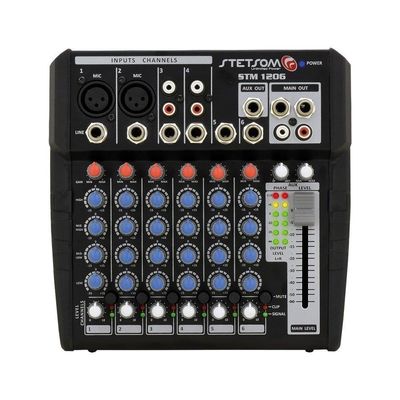 Mesa De Som Stetsom Stm1206 6 Canais 12v