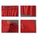 Bandô Simples de Algodão com Bainha para Varão, Meia Cortina Decorativa para Janela de Cozinha - Vargottam 45,7 Cm (L) × 142,2 Cm (C) – 1 Painel / Vermelho