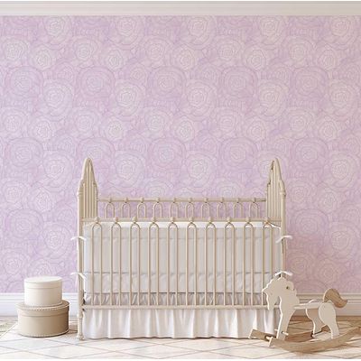 Adesivo de Parede Roxo Moderno Removível Papel Contact Vinílico Autoadesivo Floral de Linhas Finas à Prova d'água para Móveis - S4sassy 63,5 cm (L) × 609,6 cm (C) / Roxo - Vinil Texturizado