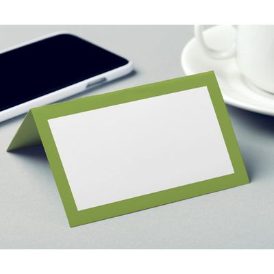 Pacote com 24 Cartões Tenda Sólida para Mesa  Casamento, Ação de Graças, Natal, Buffet  Cartões com Nome (Verde Pera) - Inkdotpot 10,16 Cm × 8,89 Cm / Verde