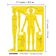 Traceease Stencil Figura Humana Completa — Contorno Masculino Frontal e Lateral para Conceito, Estudo, Proporções e Planejamento - S4Sassy Amarelo