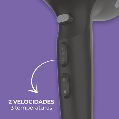 Secador de Cabelo Eleva Cadence Preto / 127V