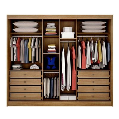 Guarda Roupa Casal Espelhado 8 Gavetas - Logan-cumaru - Móveis Horizonte