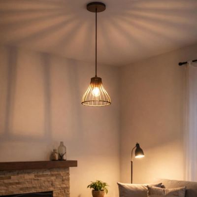Kit 4 Pendentes Luminárias de Teto Bivolt MDF Dital Tiffany Iluminação Decorativa Sala Hall