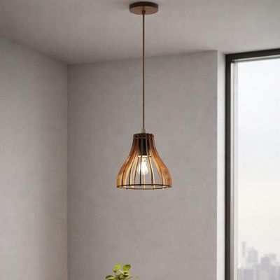 Kit 4 Pendentes Luminárias de Teto Bivolt MDF Dital Tiffany Iluminação Decorativa Sala Hall