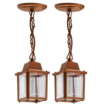 2 Luminárias Pendentes Cobre Elegante Termoplástico Injetado E27 Vintage Dital