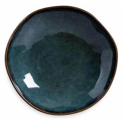 Conjunto 12 Pratos Fundos 21cm Porto Brasil Oceano Orgânico Cerâmica Stoneware Sopas Caldos