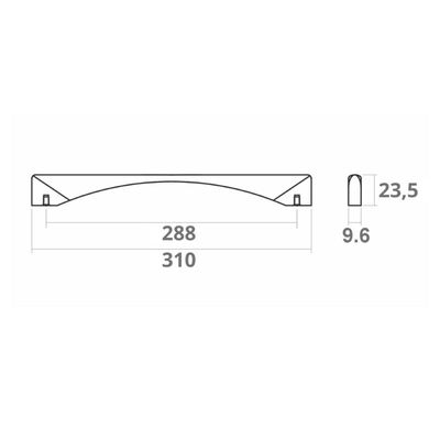 Kit 10 Puxadores Alça Para Móveis Gavetas Bigfer Cromado 31cm Luce Zamac