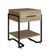 Criado Mudo Quarto Industrial Moderno 49cm Mesa de Cabeceira Oak Metal Preto Placa e Ponto