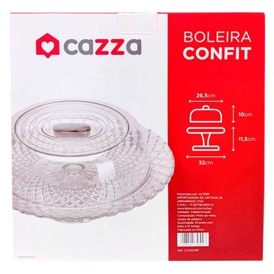 Boleira de Vidro com Tampa Confit CV244787 Cazza