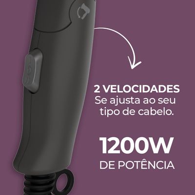 Secador De Cabelo SEC190 Dobrável Plie Candence Preto / Bivolt