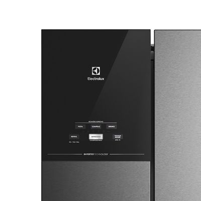 Geladeira Electrolux Efficient Frost Free French Door 480 Litros IM7B Black Inox Look / 220V