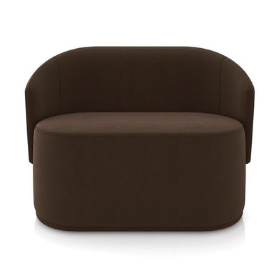 Sofá 2 Lugares Namoradeira Orgânica Para Sala Malu Suede Marrom M11 - D'rossi