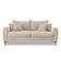 Sofá Living 2 Lugares 1,80m Livia Bouclê Dourado Pés De Madeira - Pallazio