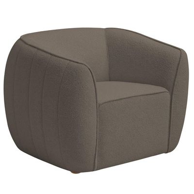 Poltrona Decorativa Premium Provença Bouclé Marrom - Nexta Casa