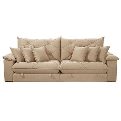 Sofá ágata Linho Dois Módulos De 80 Cm B25 Meu Sofá Online A226 Linho Bege
