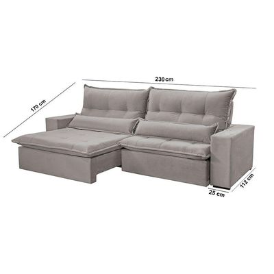Sofá Grecia Veludo 02 Módulos De 90cm B25cm Meu Sofá Online B026 Veludo Prata