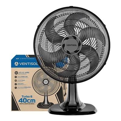Ventilador Ventisol Oscilante De Mesa 80W 6 Pás 40cm Turbo Premium 220V